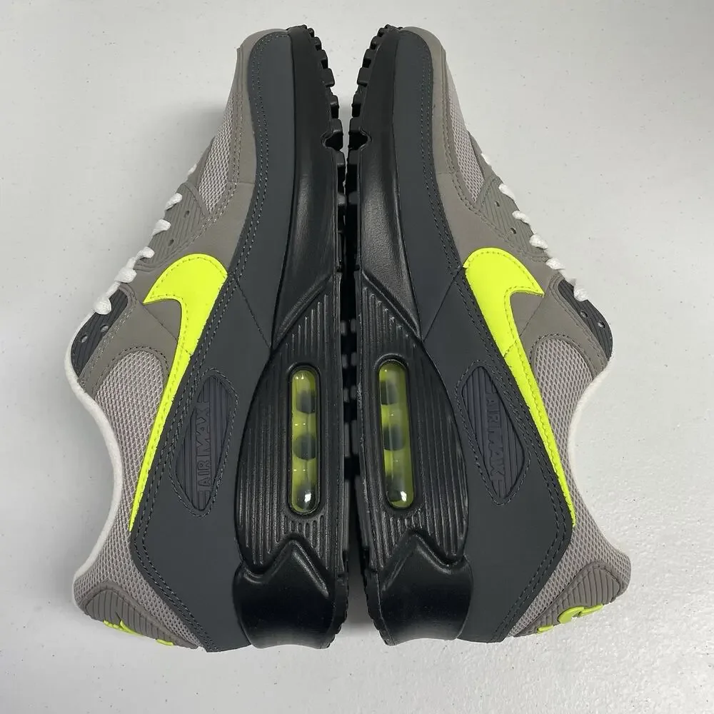 Nike Air Max 90 Neon IQ0289 010 Size 12 OG Black Grey Volt Retro Low Top Shoes